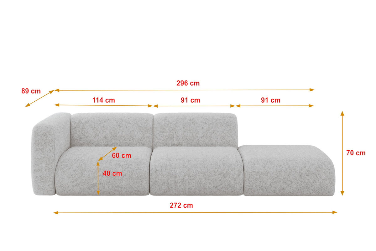 Sofa MIRA-S3 Chenille