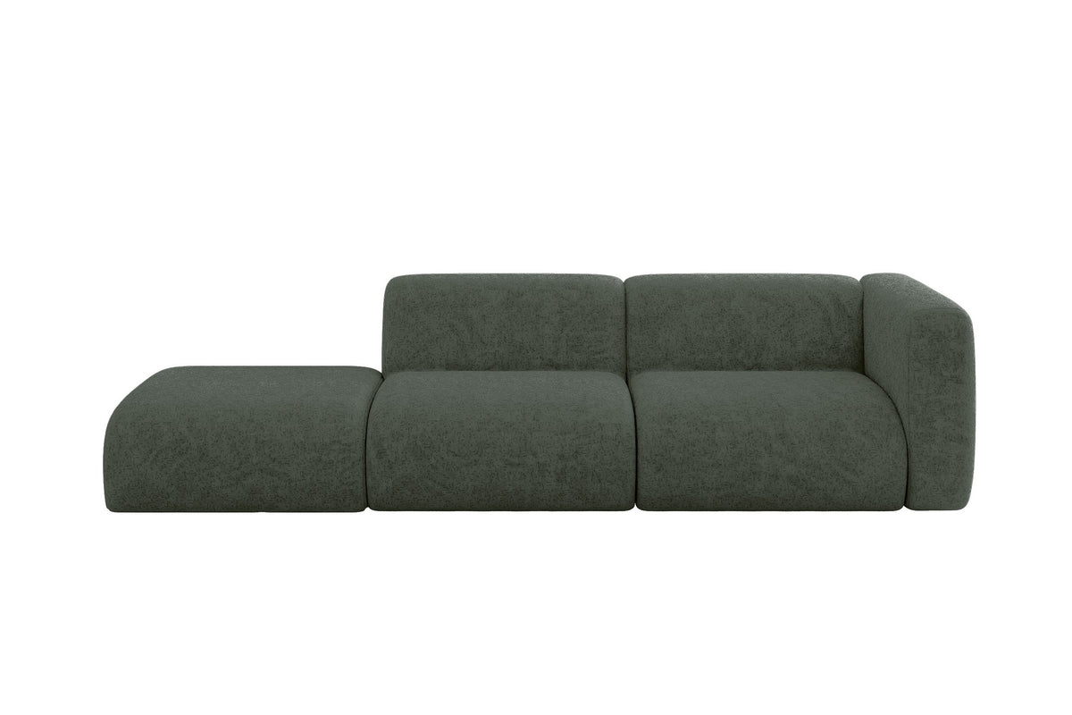 Sofa MIRA-S3 Chenille, Grün - Bosco 35 / Rechtsseitig