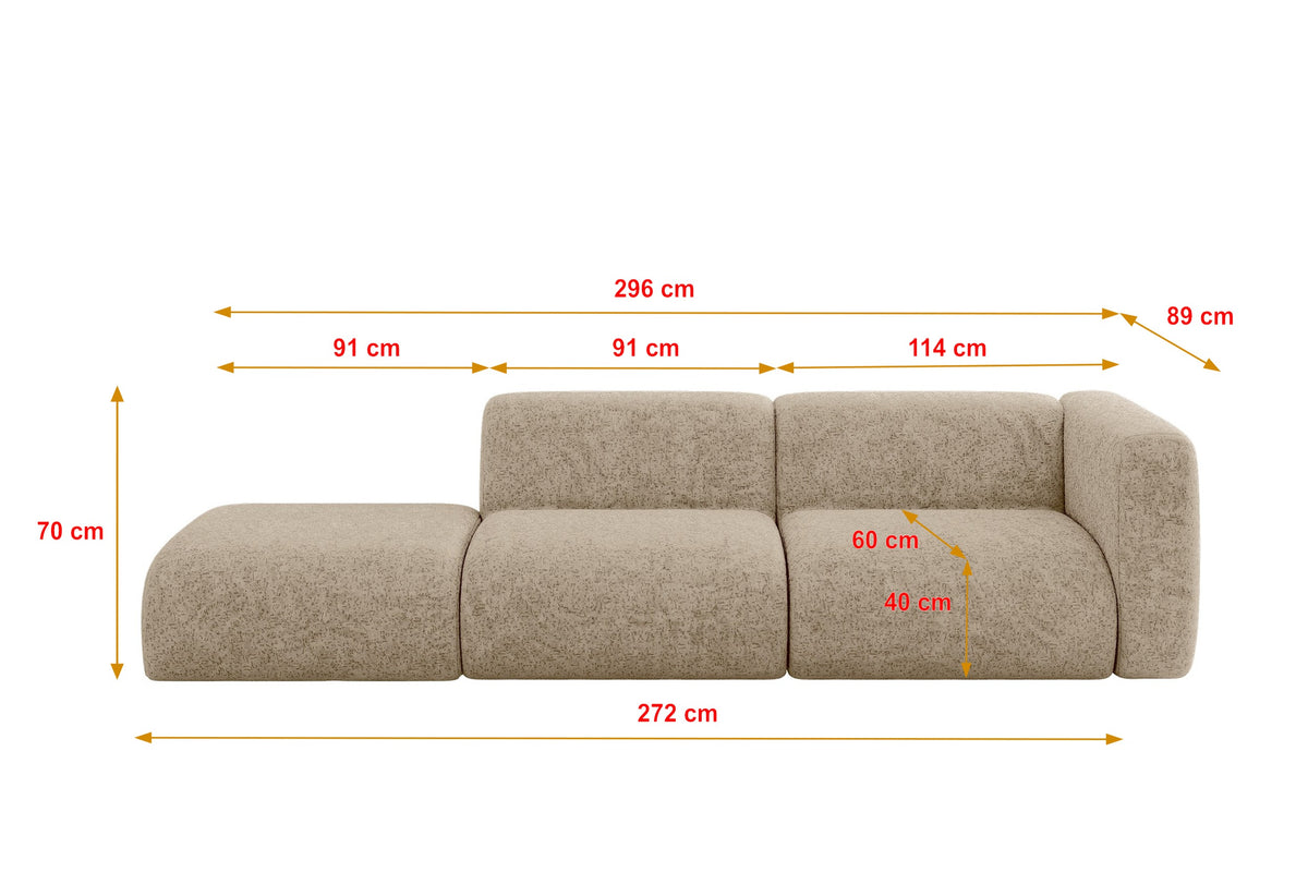 Sofa MIRA-S3 Chenille
