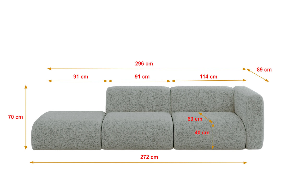 Sofa MIRA-S3 Chenille