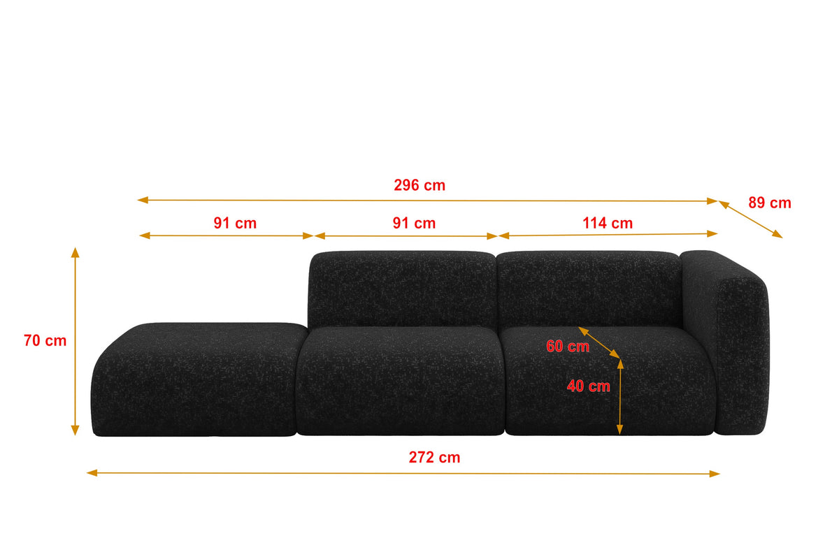 Sofa MIRA-S3 Chenille