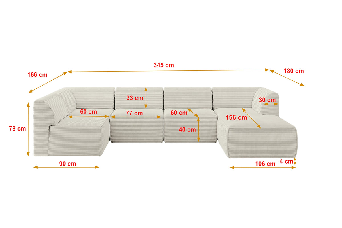Narożnik MOVA sztruks