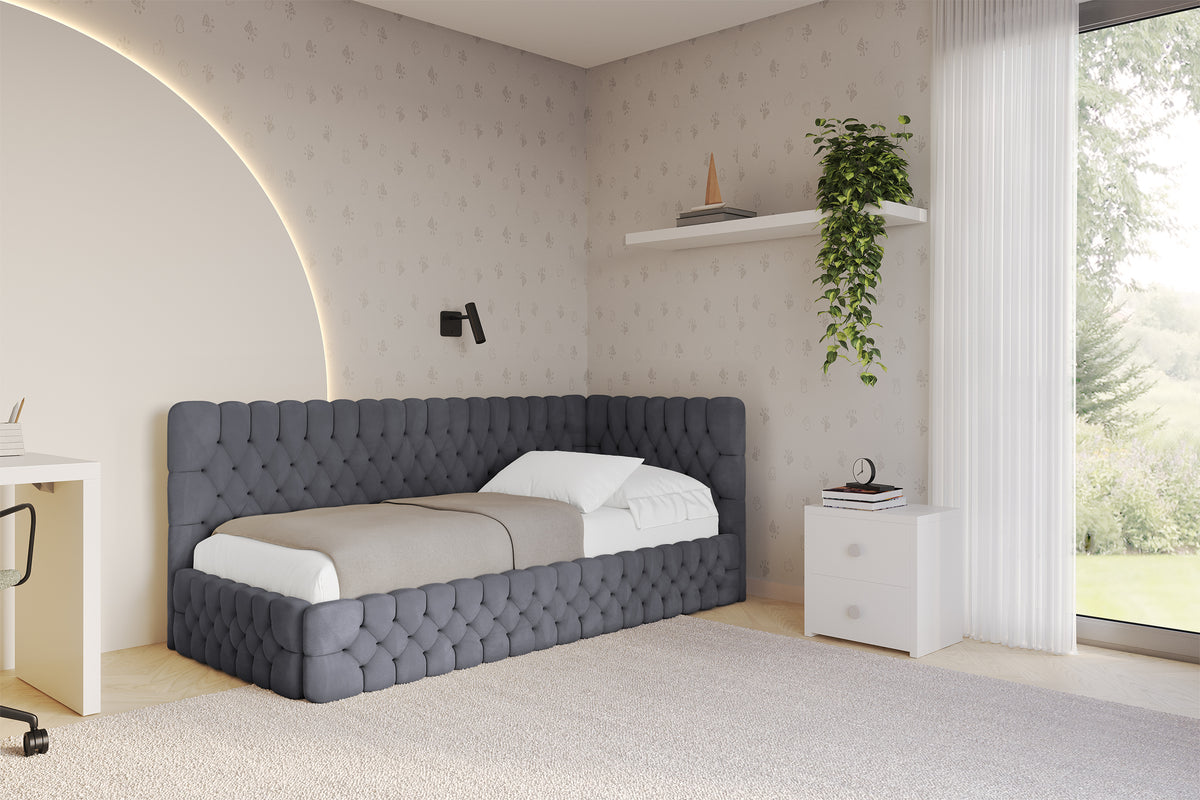 Jugendbett MULY Samt Linksseitig