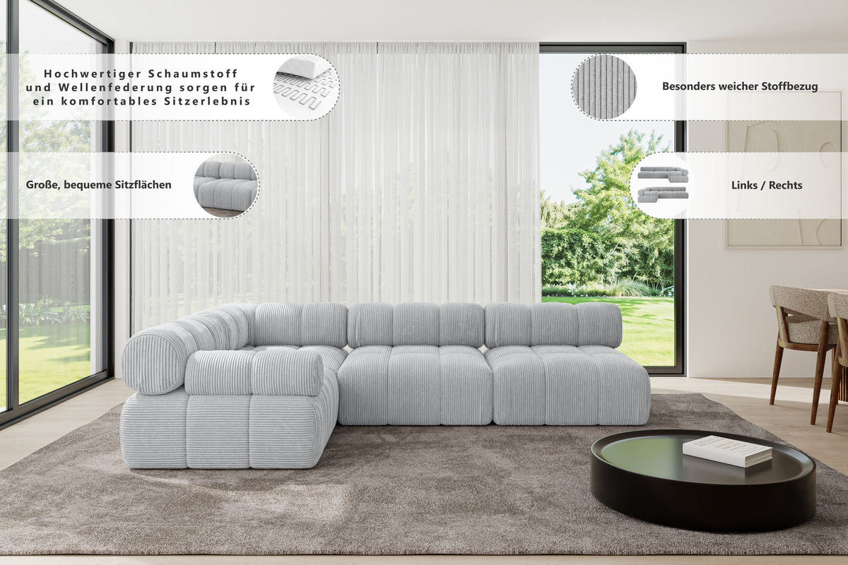 Ecksofa MENDE-L2 Samt
