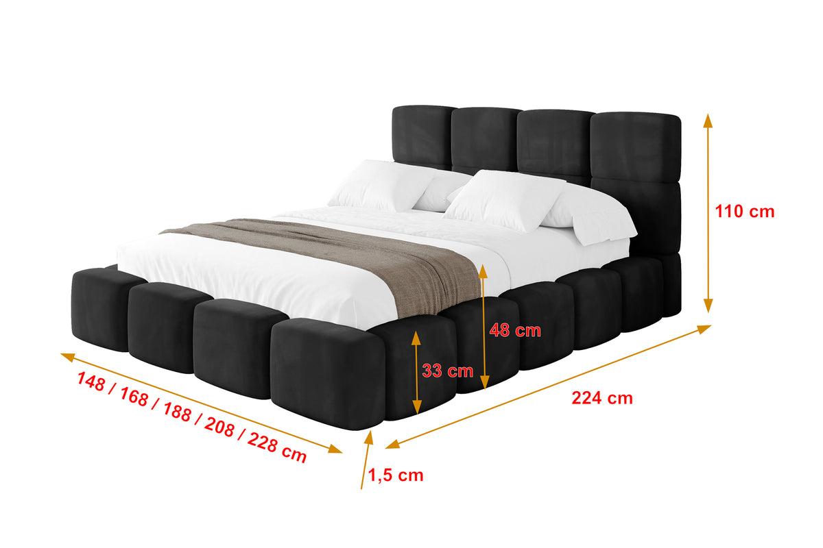 Łóżko tapicerowane NATA welur