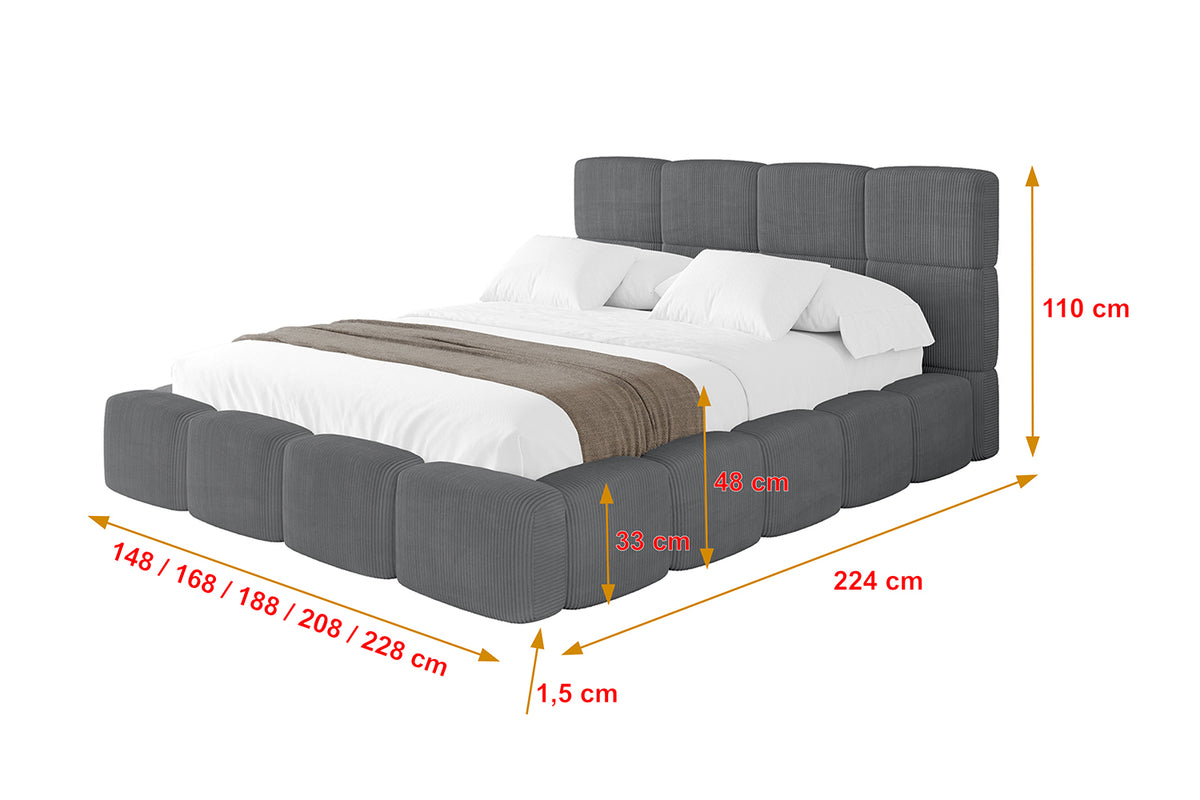 Łóżko tapicerowane NATA sztruks