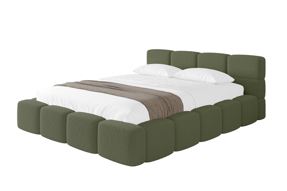 Łóżko tapicerowane NATA-v1 Bouclé