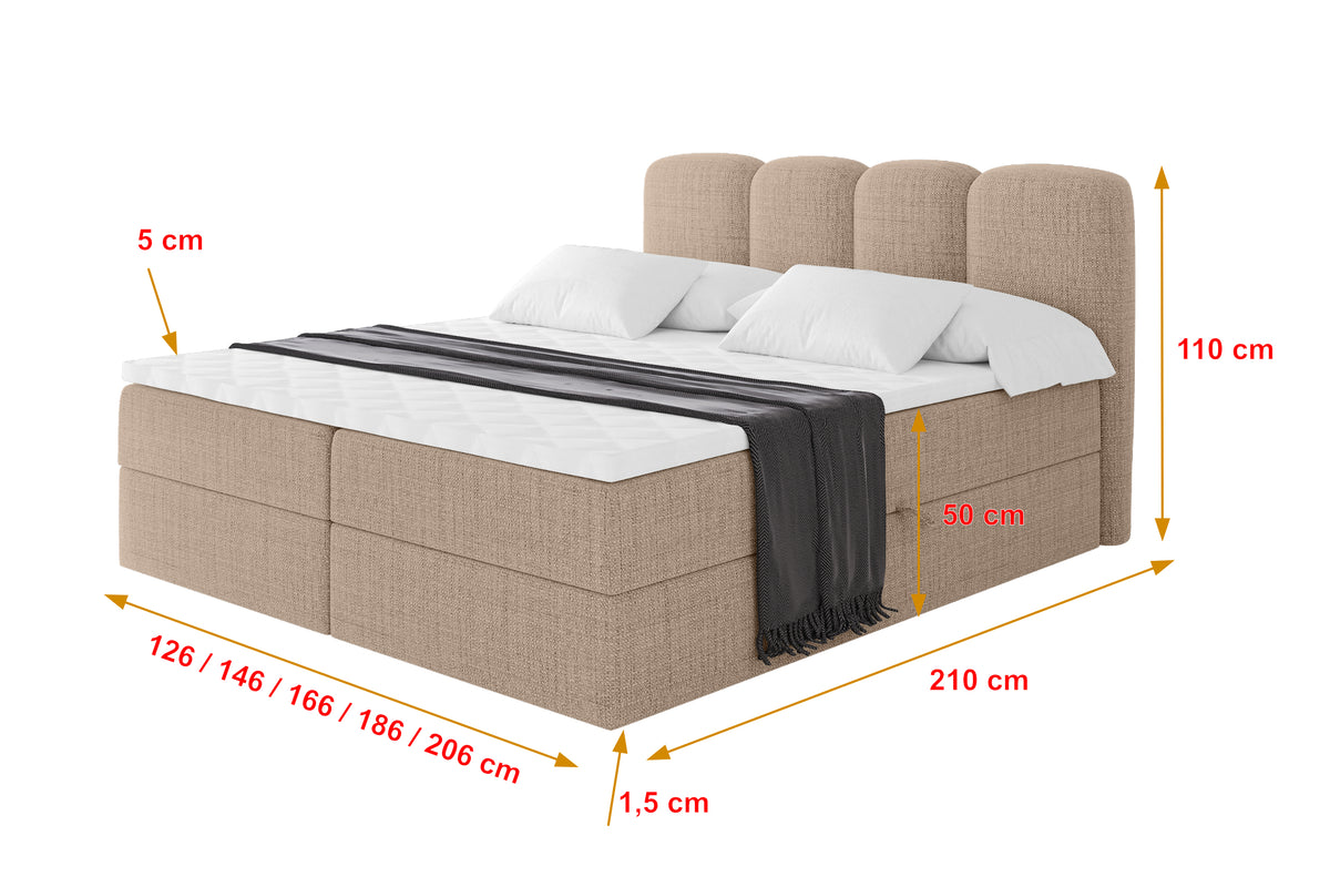 Łóżko boxspring NINA plecionka