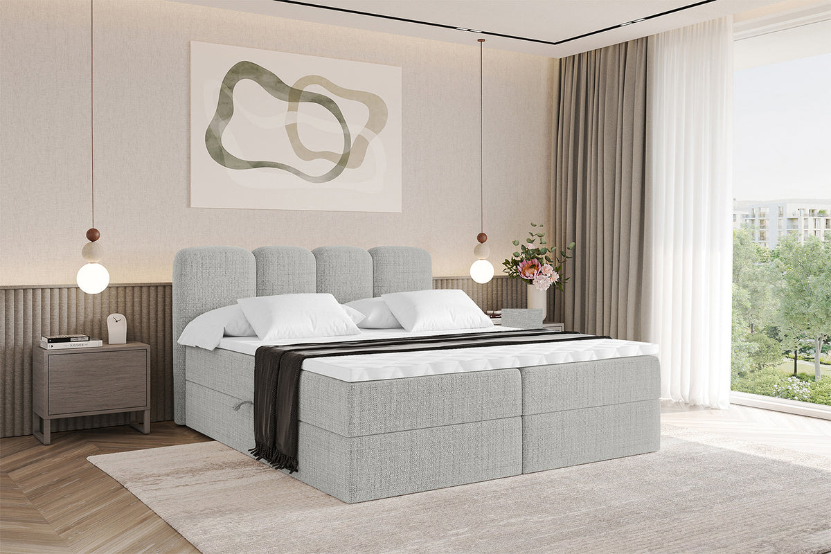 Łóżko boxspring NINA plecionka