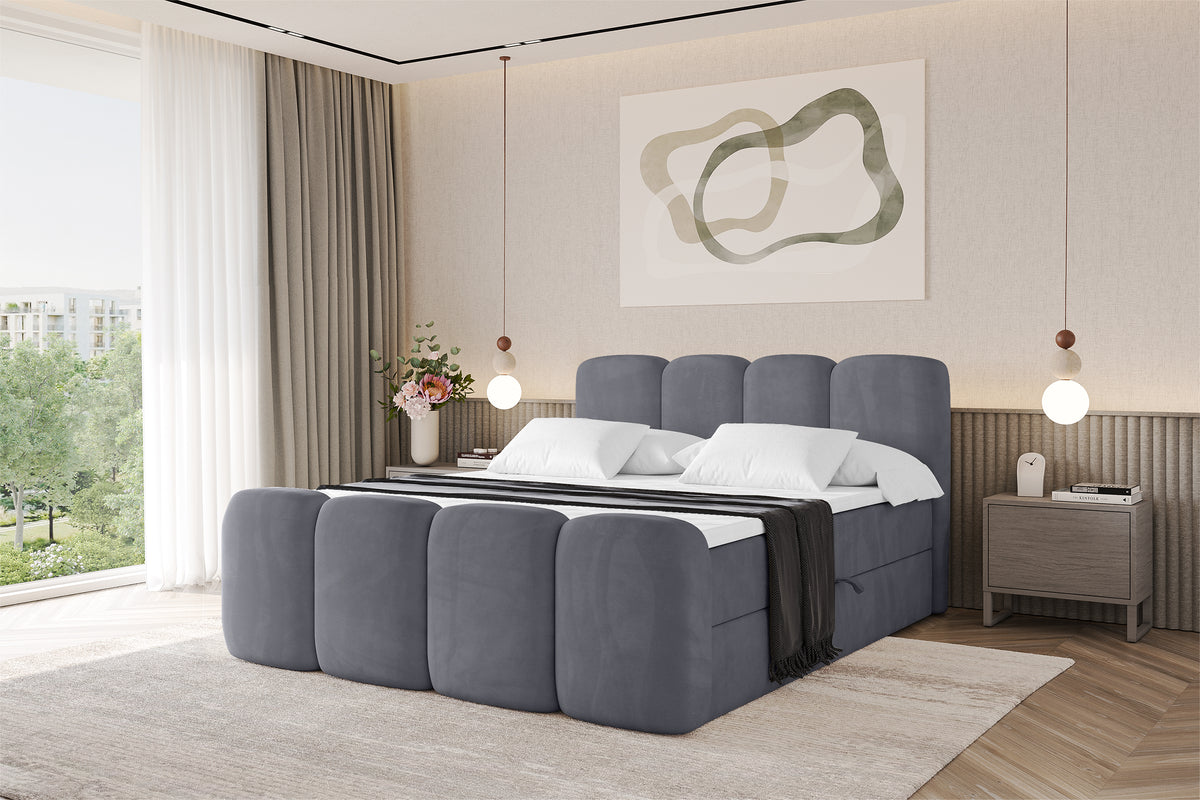 Łóżko boxspring NINA-Z welur