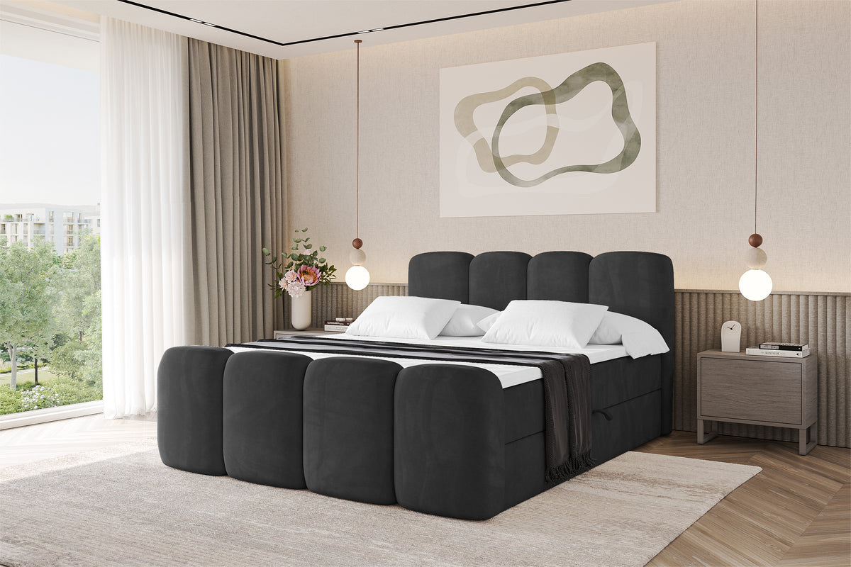 Łóżko boxspring NINA-Z welur