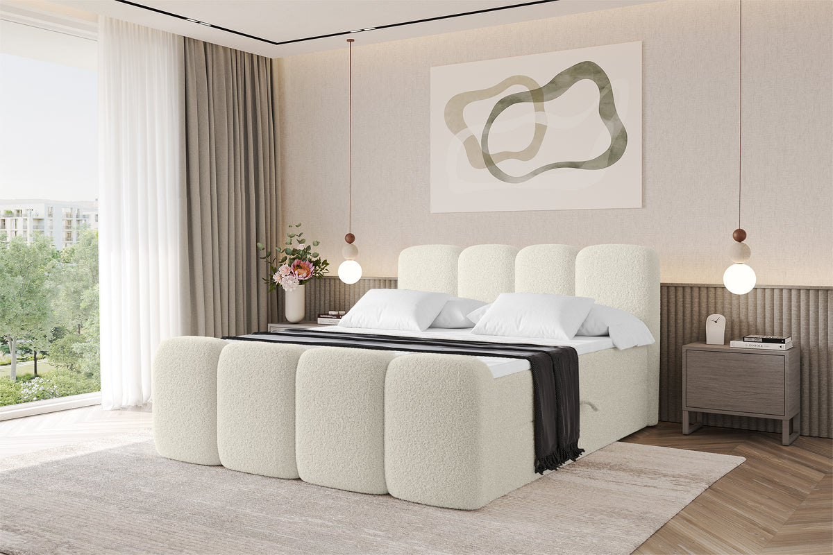 Łóżko boxspring NINA-Z Bouclé