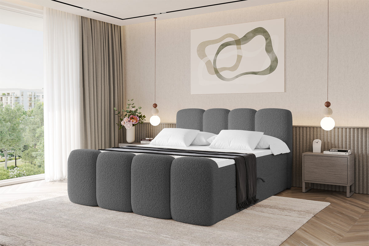 Łóżko boxspring NINA-Z Bouclé