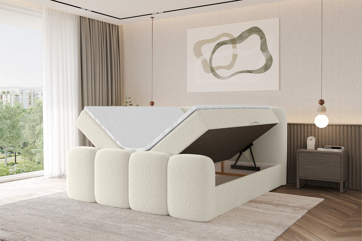 Łóżko boxspring NINA-Z Bouclé