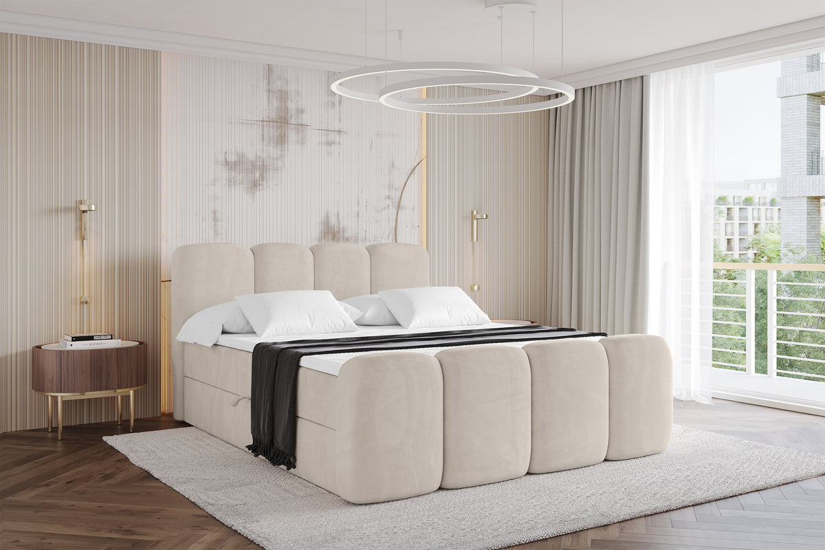 Łóżko boxspring NINA-Z welur