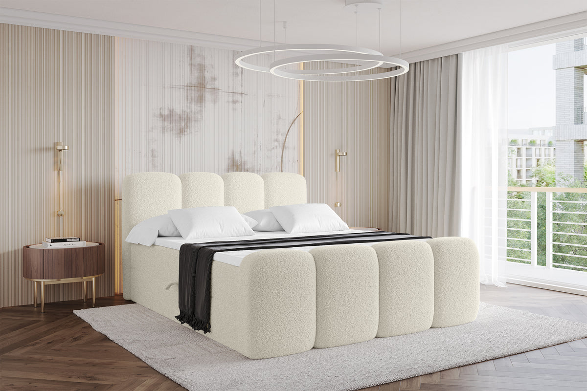 Łóżko boxspring NINA-Z Bouclé
