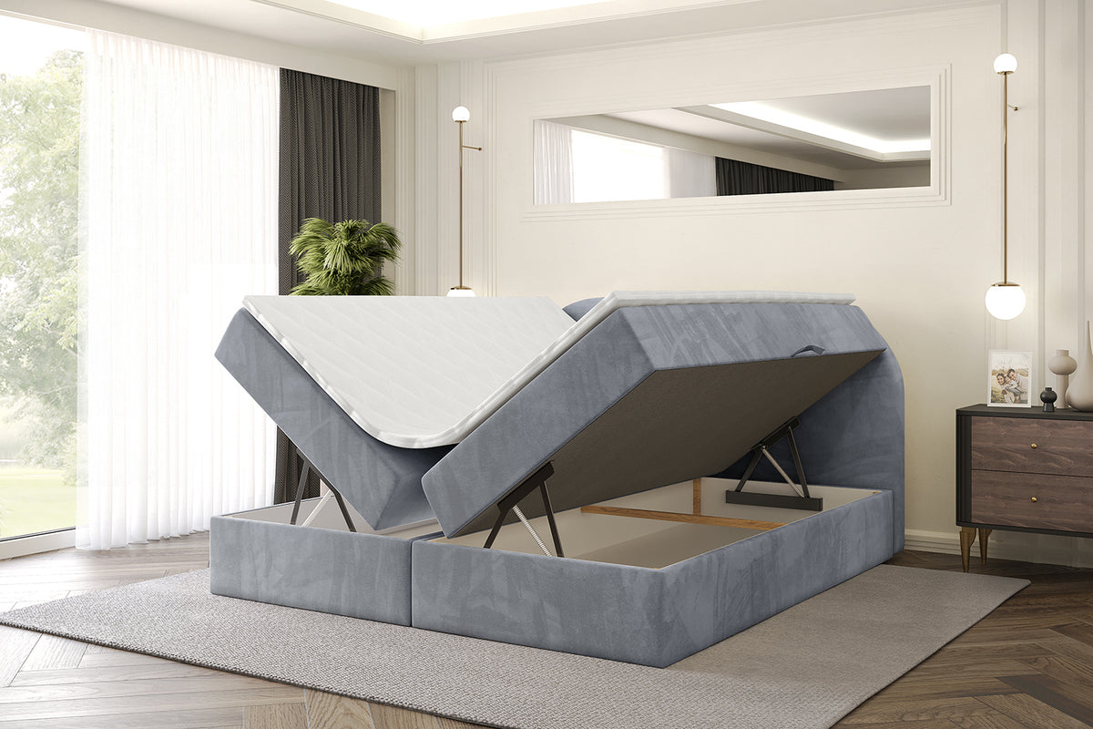 Łóżko boxspring NOX welur