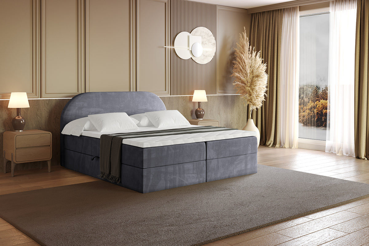 Łóżko boxspring NOX welur