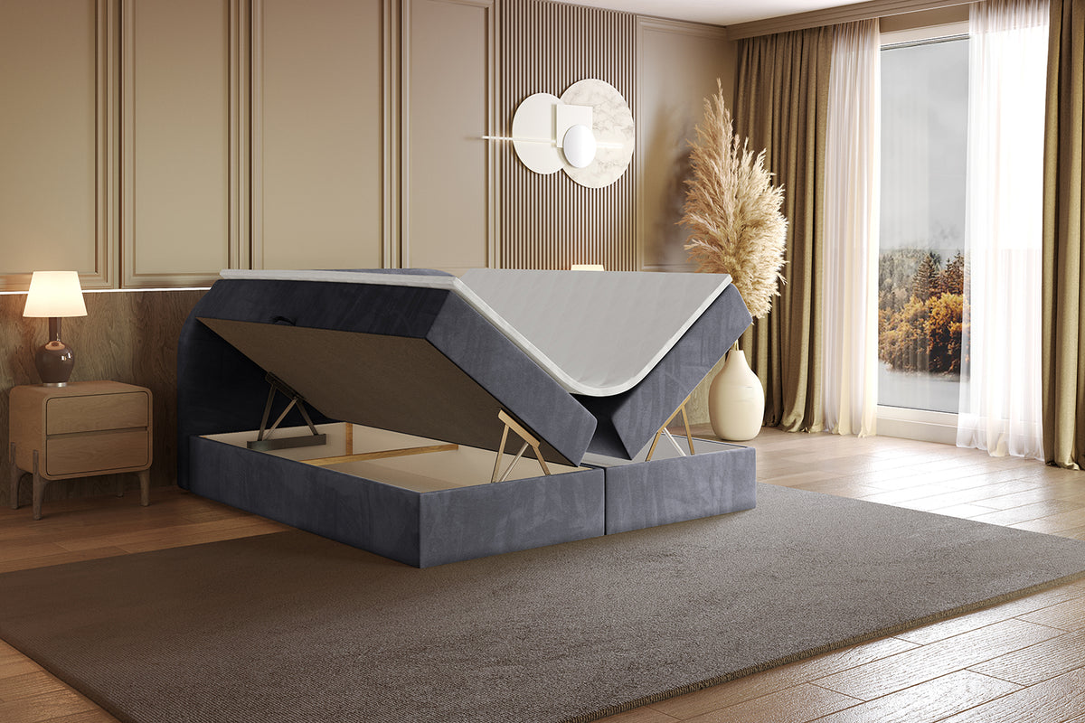 Łóżko boxspring NOX welur