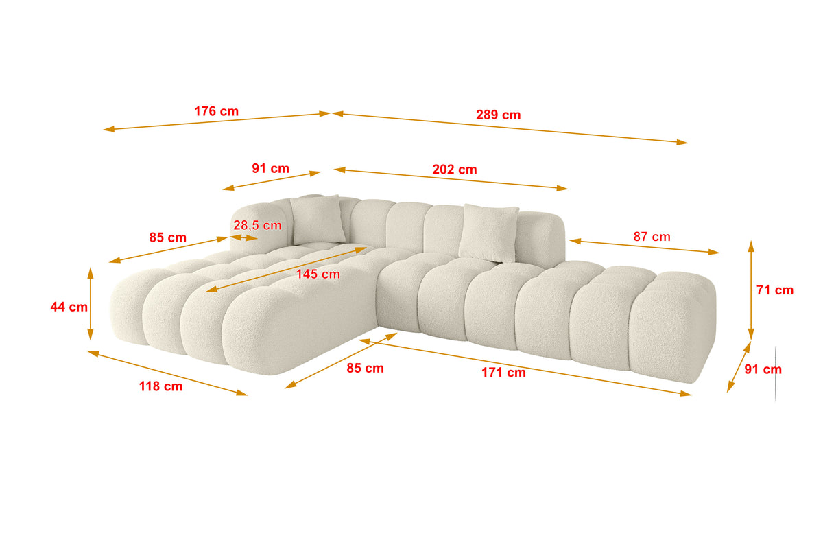 Ecksofa OLEA-L2 Bouclé