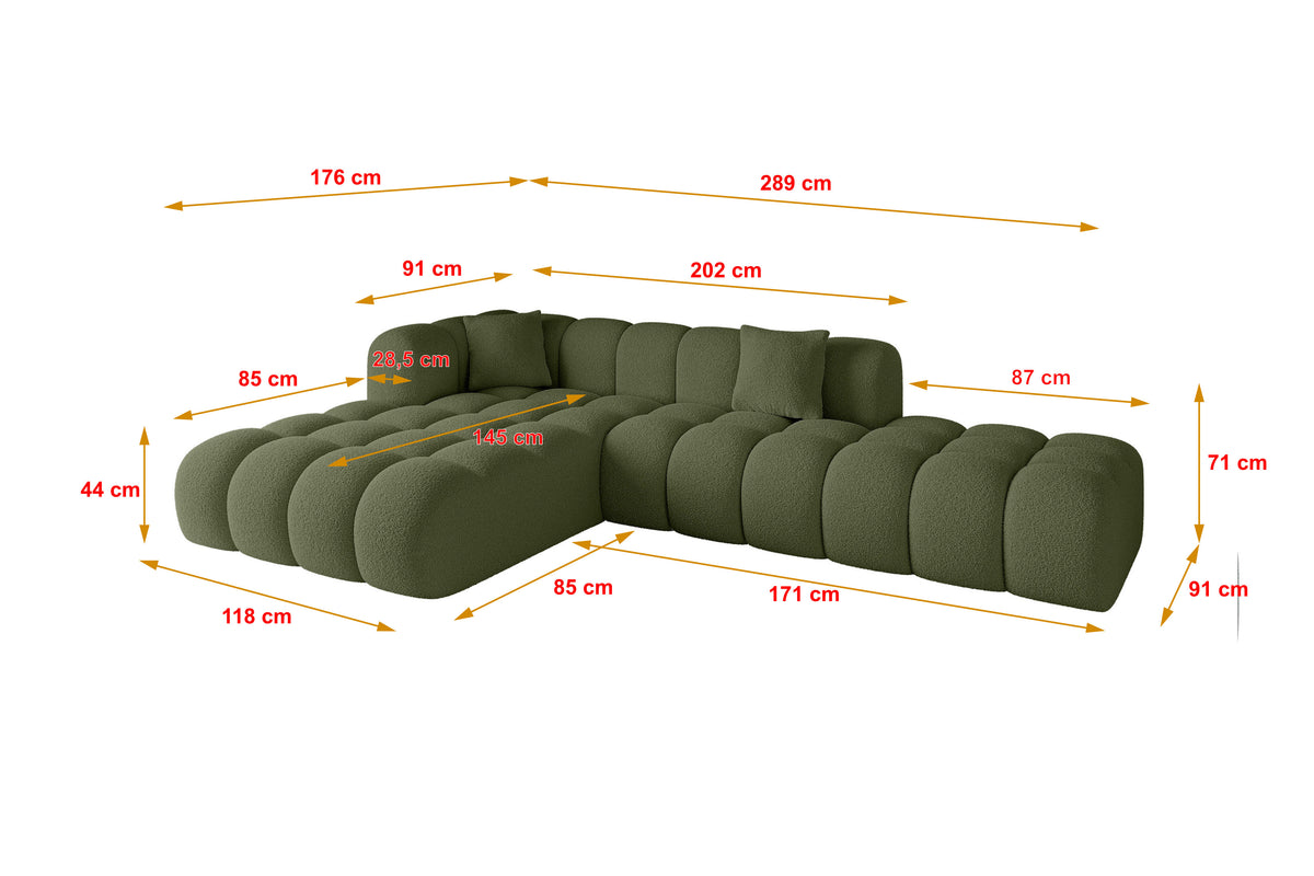Ecksofa OLEA-L2 Bouclé