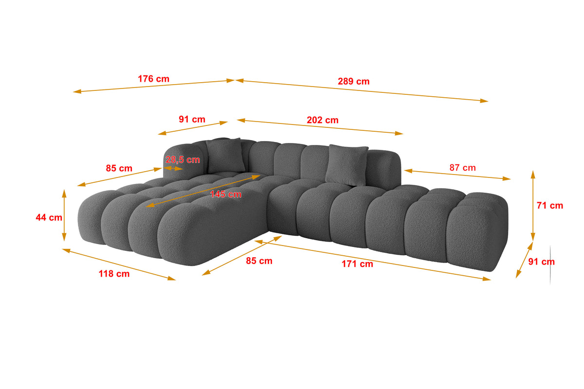Ecksofa OLEA-L2 Bouclé