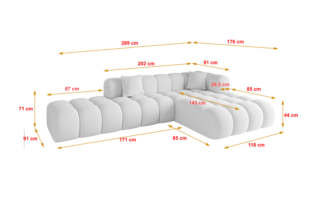 Ecksofa OLEA-L2 Bouclé
