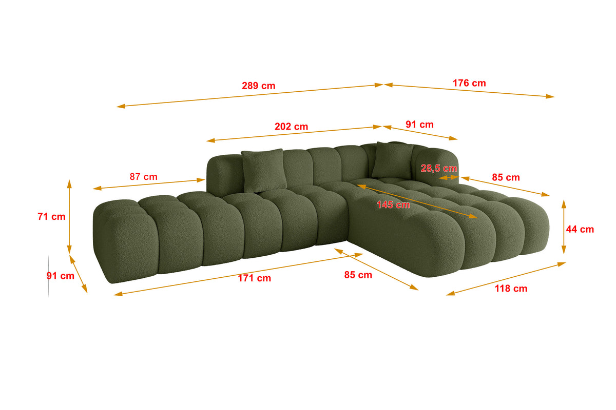 Ecksofa OLEA-L2 Bouclé