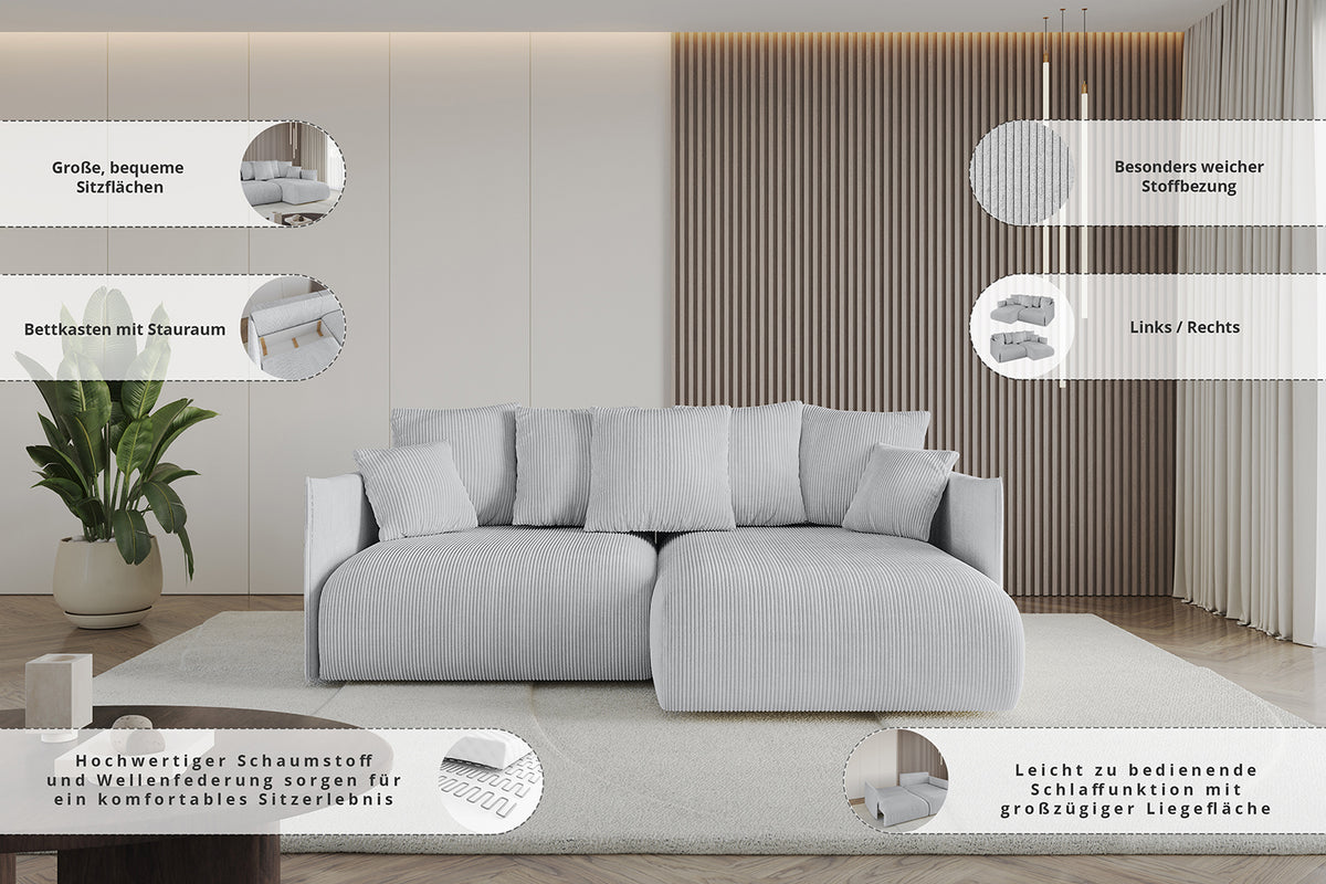 Ecksofa ONESK-L Samt