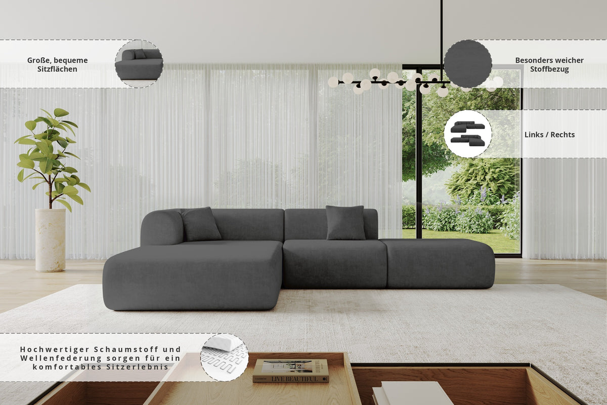 Ecksofa OVLY-L Samt