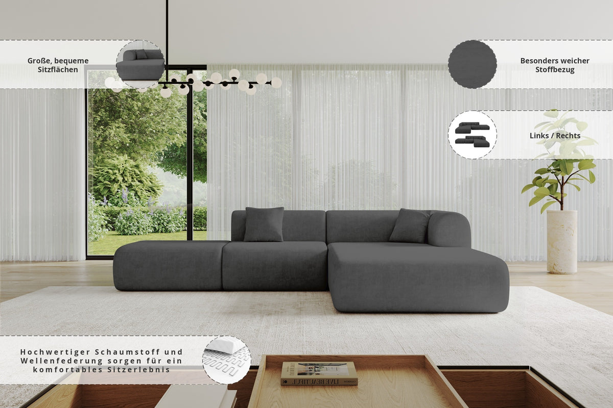 Ecksofa OVLY-L Samt