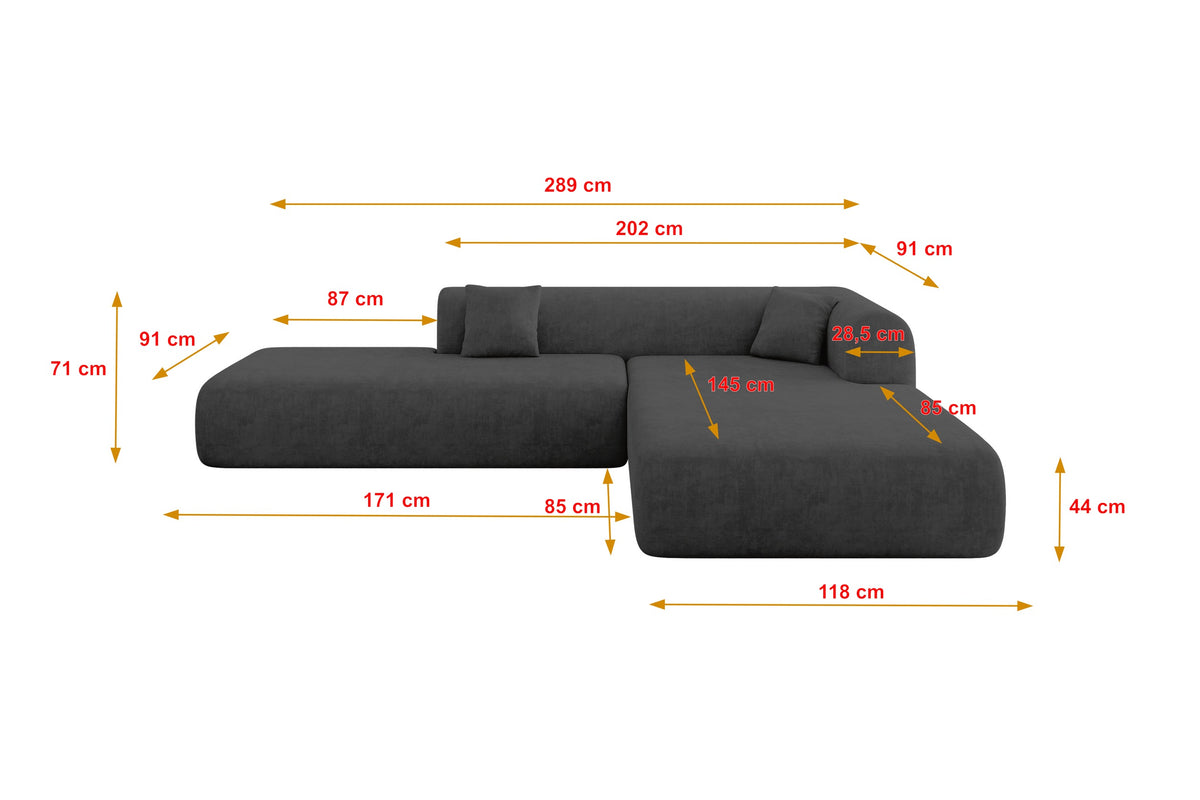 Ecksofa OVLY-L Samt