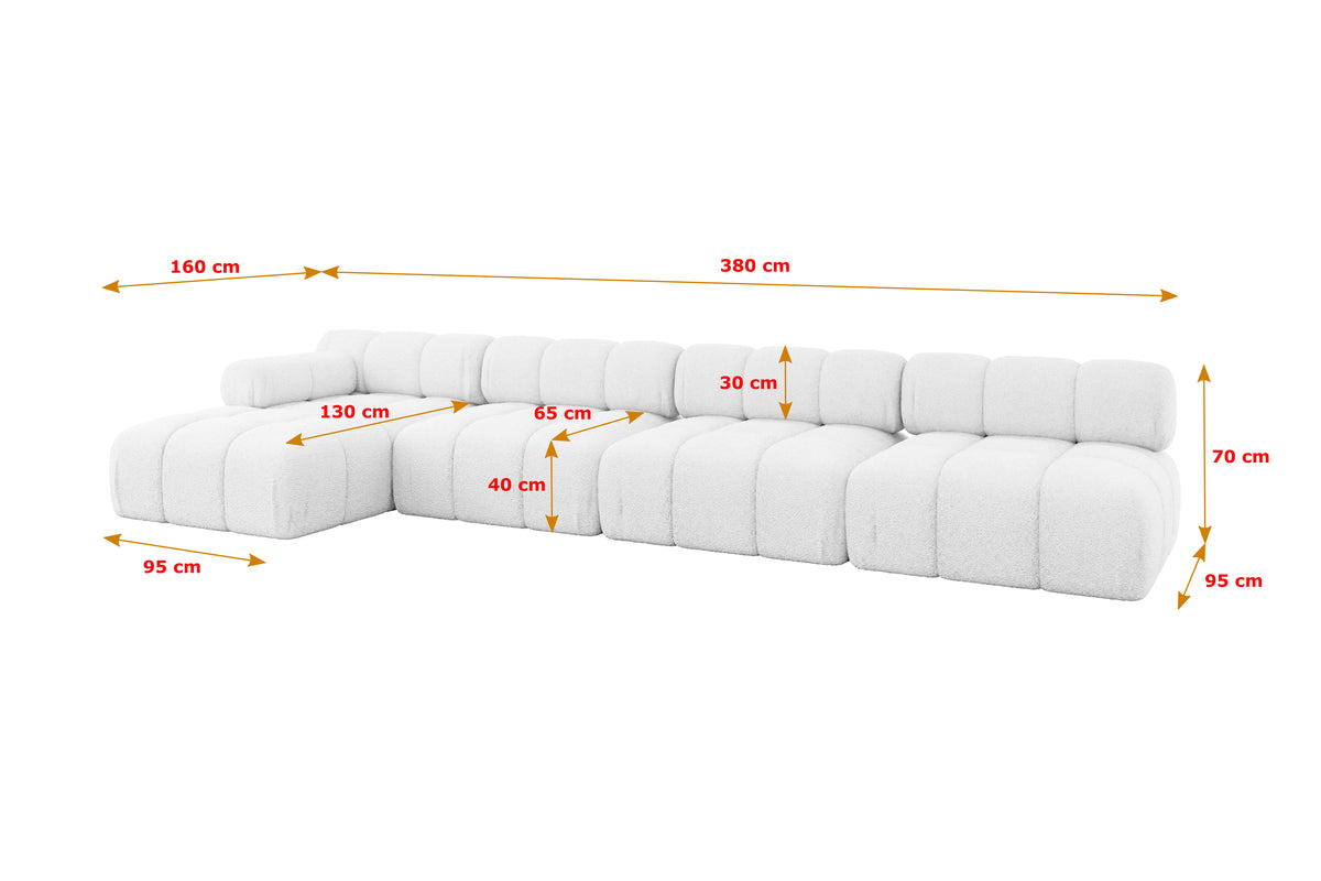 Ecksofa RAZON-L3 Bouclé
