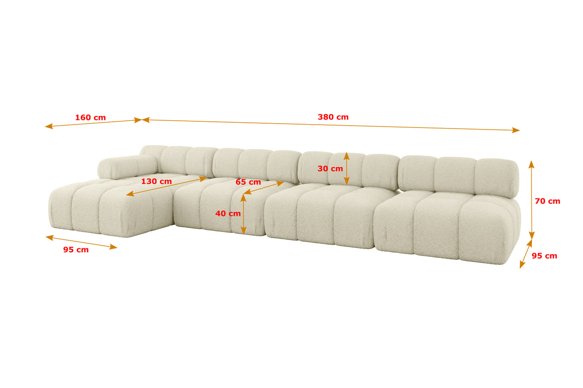 Ecksofa RAZON-L3 Bouclé