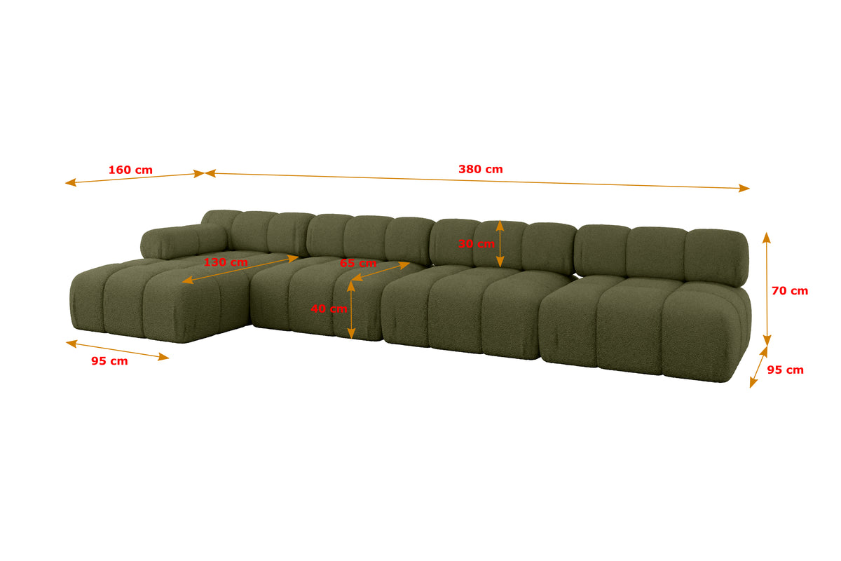 Ecksofa RAZON-L3 Bouclé
