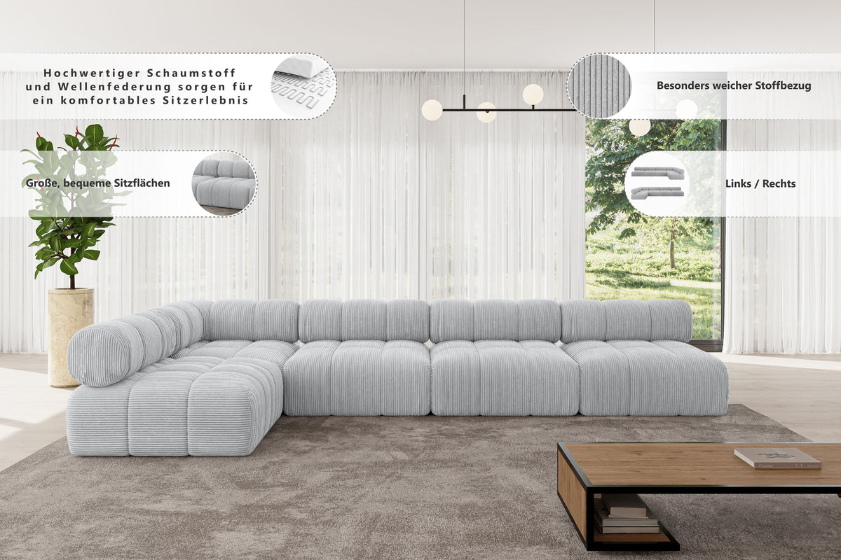 Ecksofa SAMARO-L3 Samt
