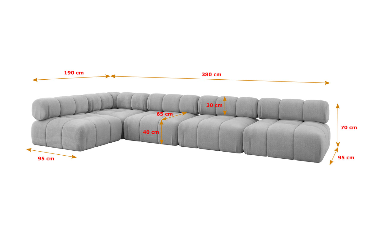 Ecksofa SAMARO-L3 Samt