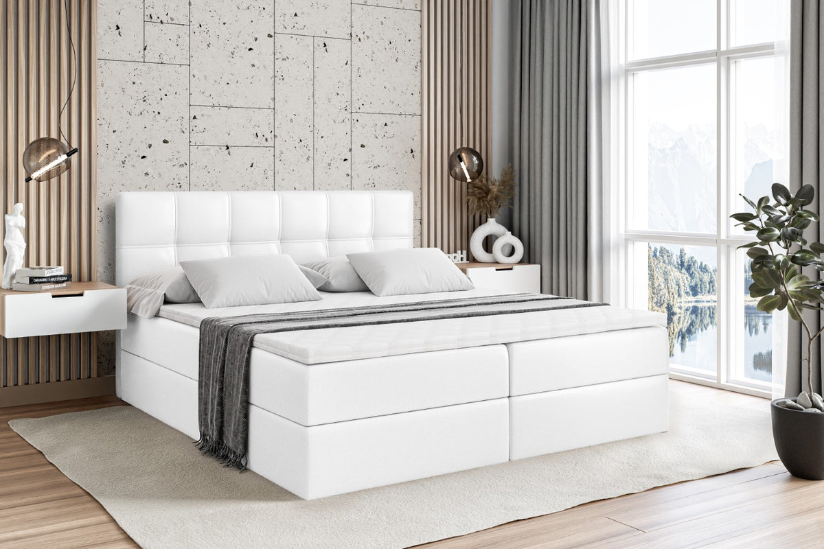 Łóżko boxspring MARCE ekoskóra