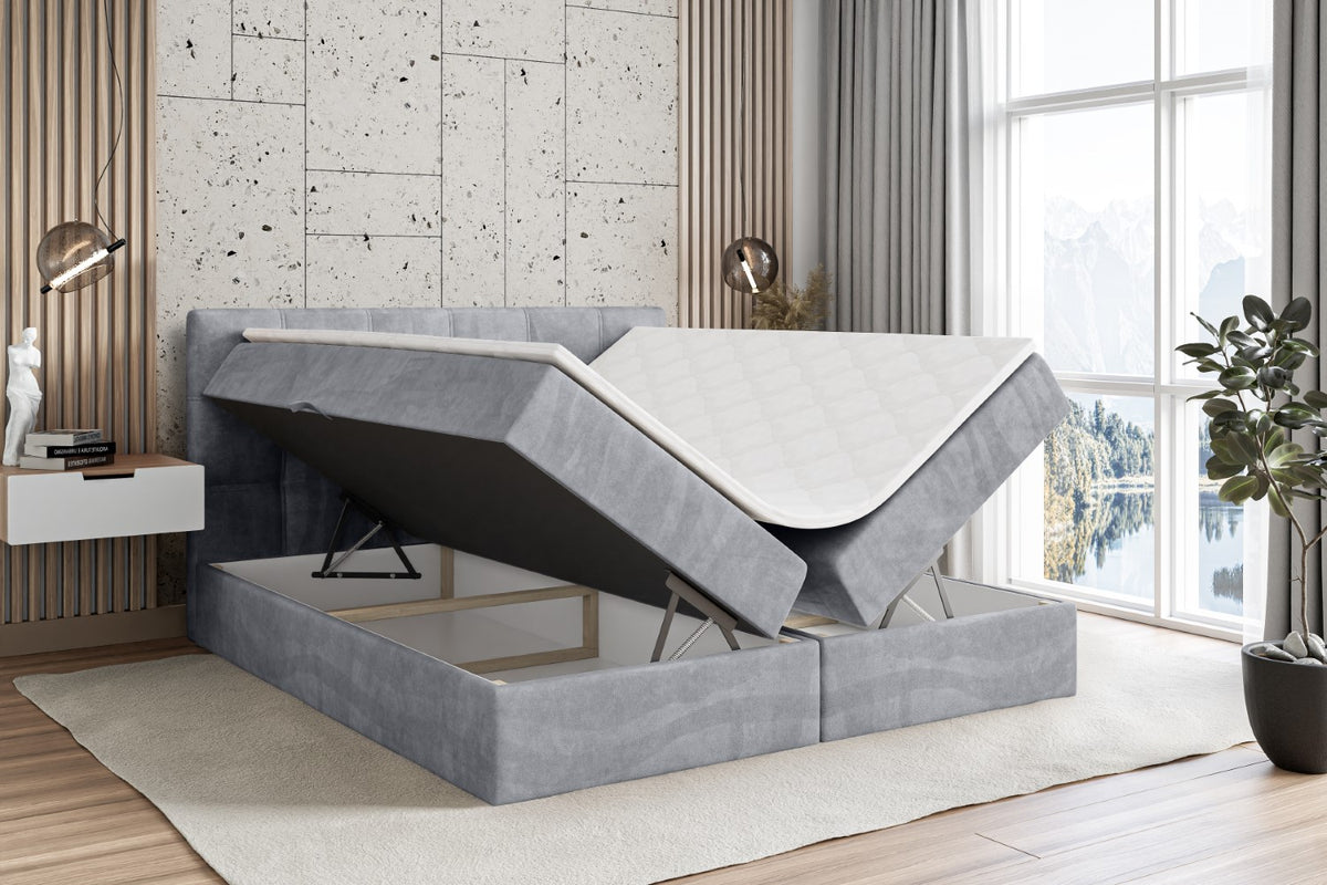 Łóżko boxspring MARCE welur