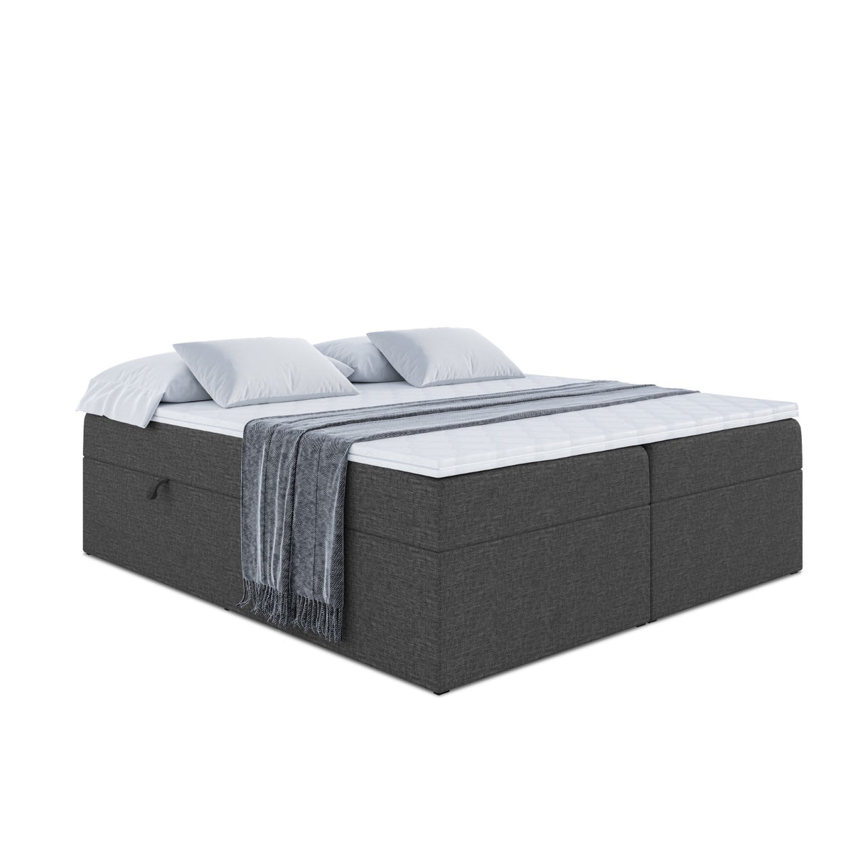 Boxbett MARCE-BW, Dunkelgrau - Inari 96 / 140x200 cm / H3