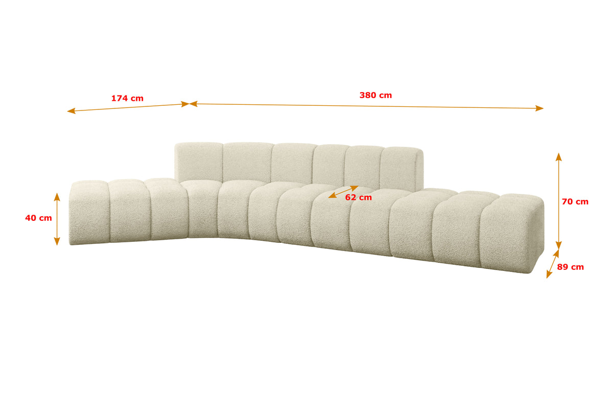 Ecksofa SOLVEN-L1 Bouclé