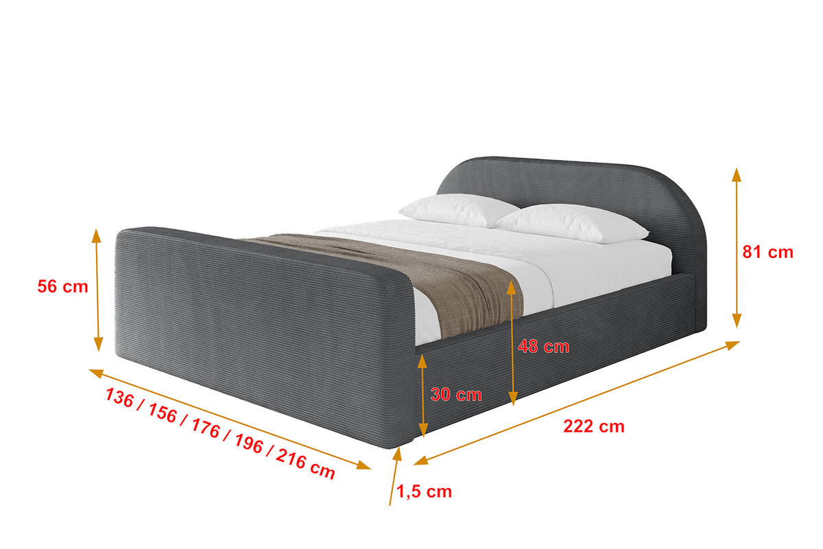 Łóżko tapicerowane TIVON-Z-v1 sztruks