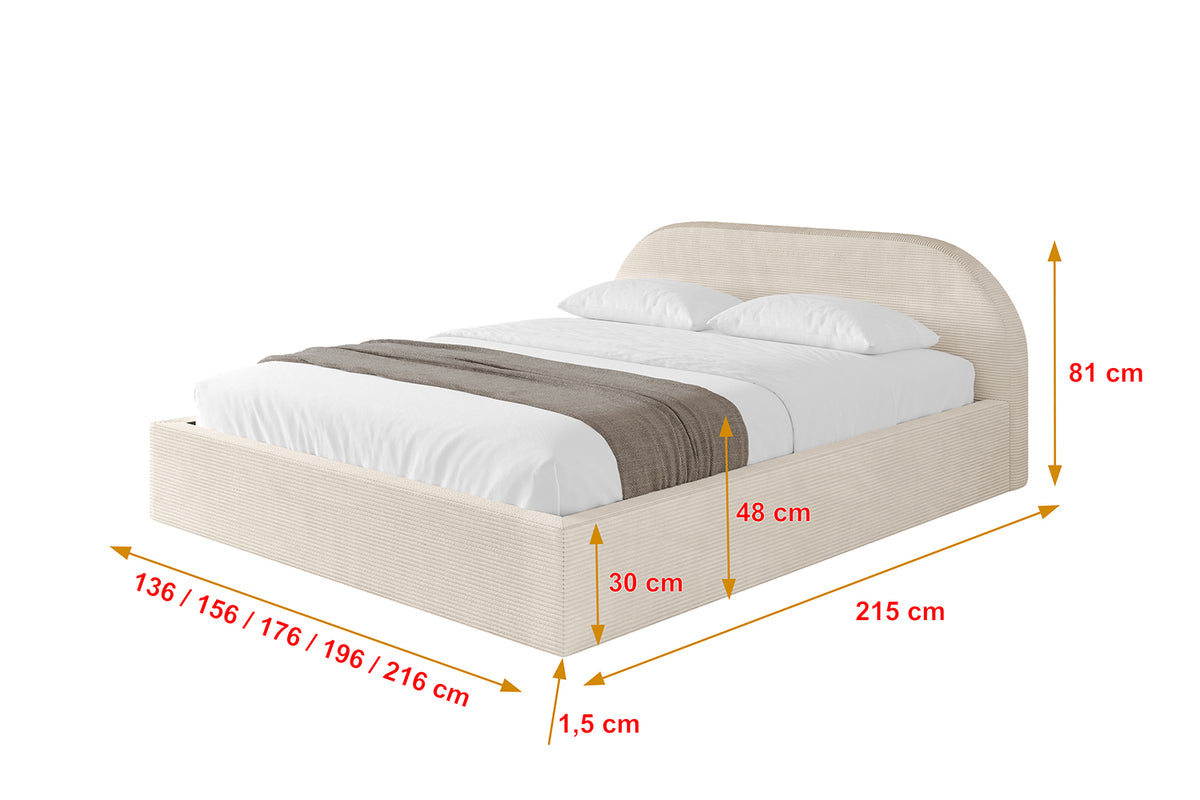 Łóżko tapicerowane TIVON-v1 sztruks