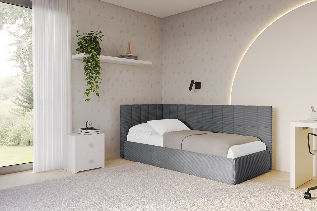 Jugendbett TULY Cord Rechtsseitig