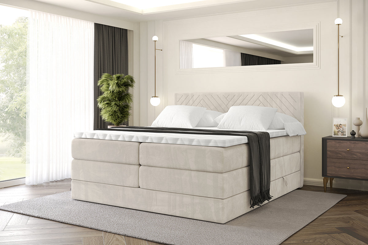 Boxspringbett VEXA KING Samt