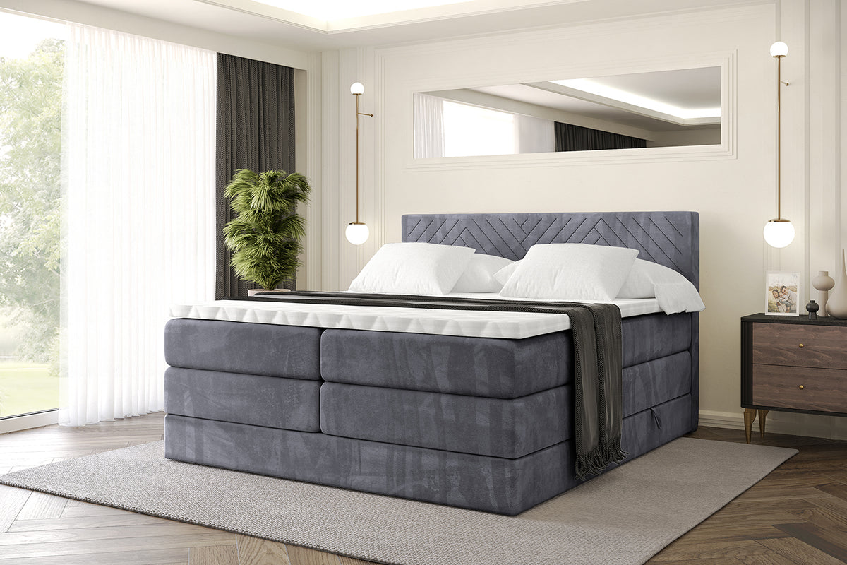 Boxspringbett VEXA KING Samt