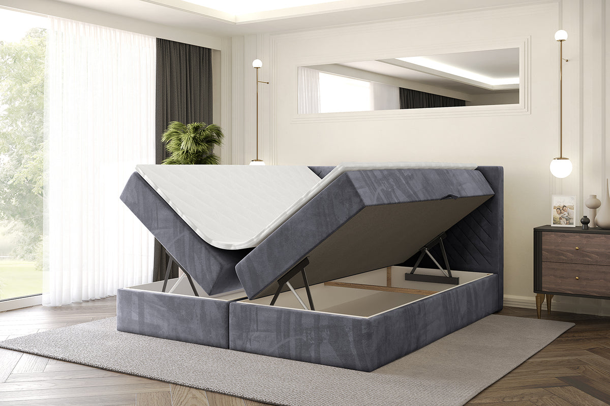 Łóżko boxspring VEXA welur