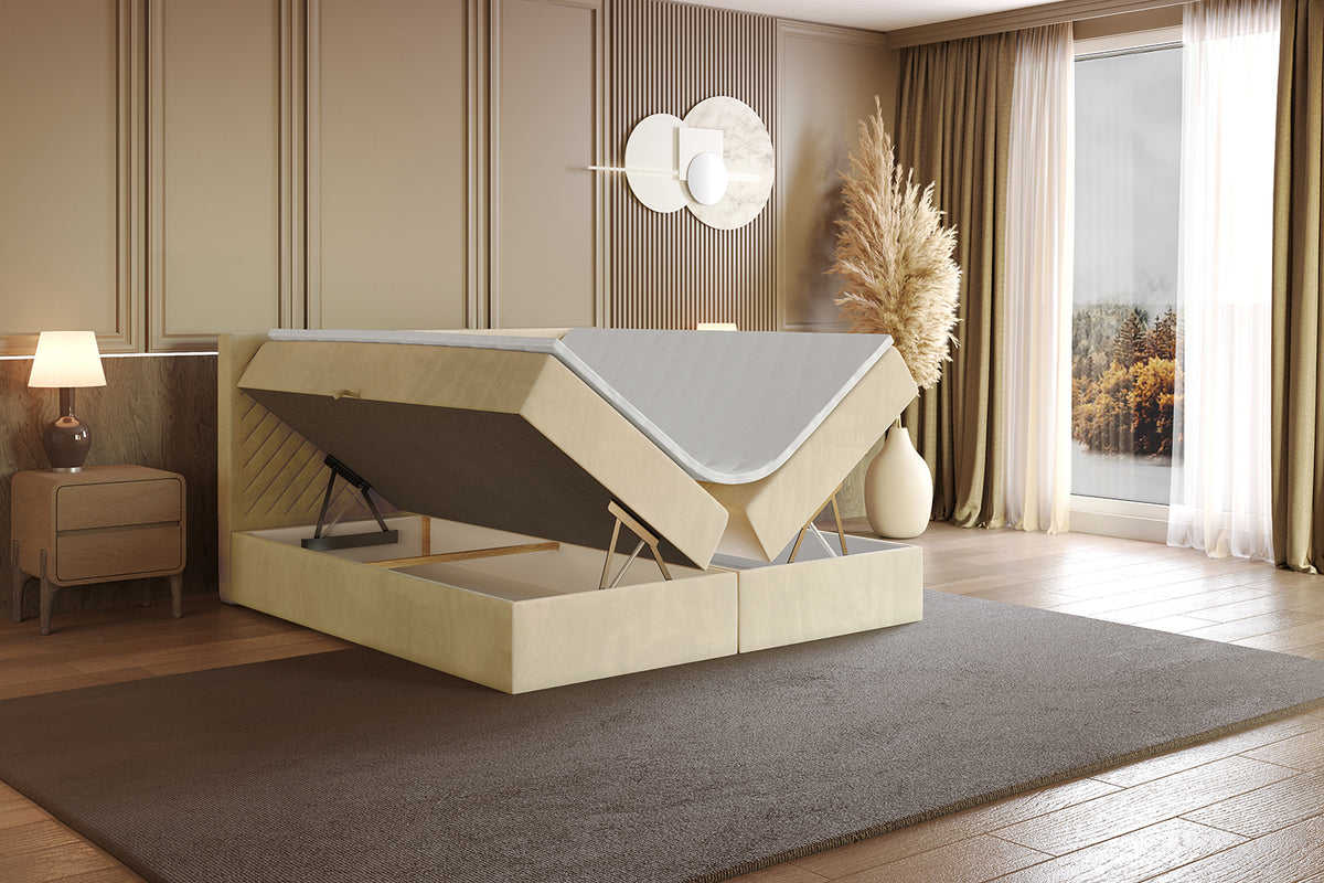 Łóżko boxspring VEXA welur
