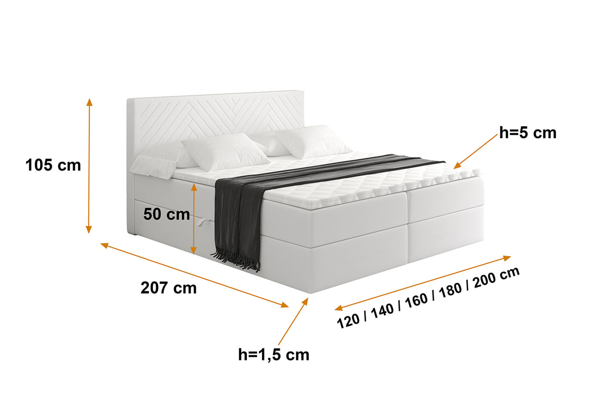 Łóżko boxspring VEXA ekoskóra