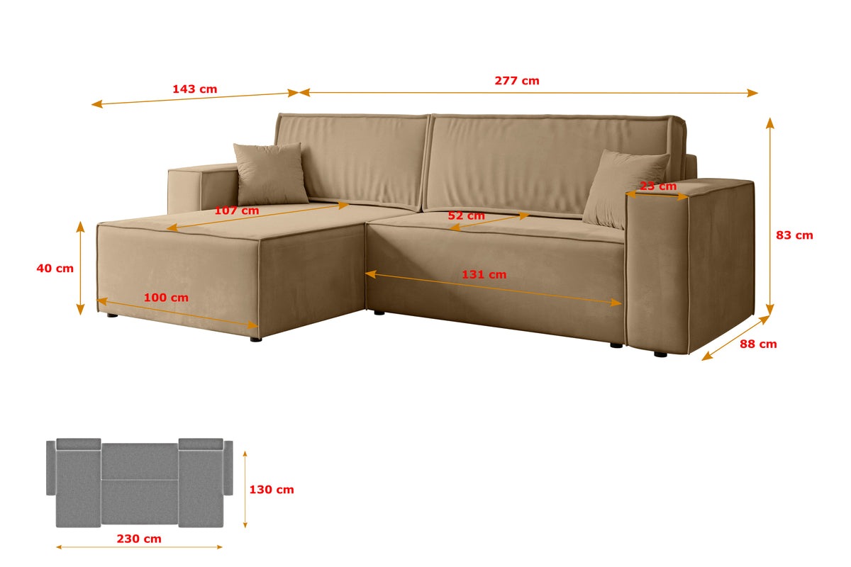 Ecksofa CELTIC-XL Samt